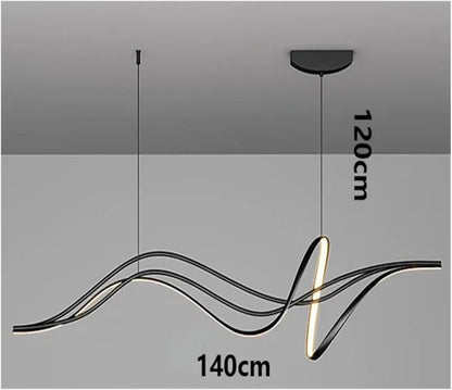 Modern Minimalist LED Pendant Light for Dining Room and Centerpiece Lighting
