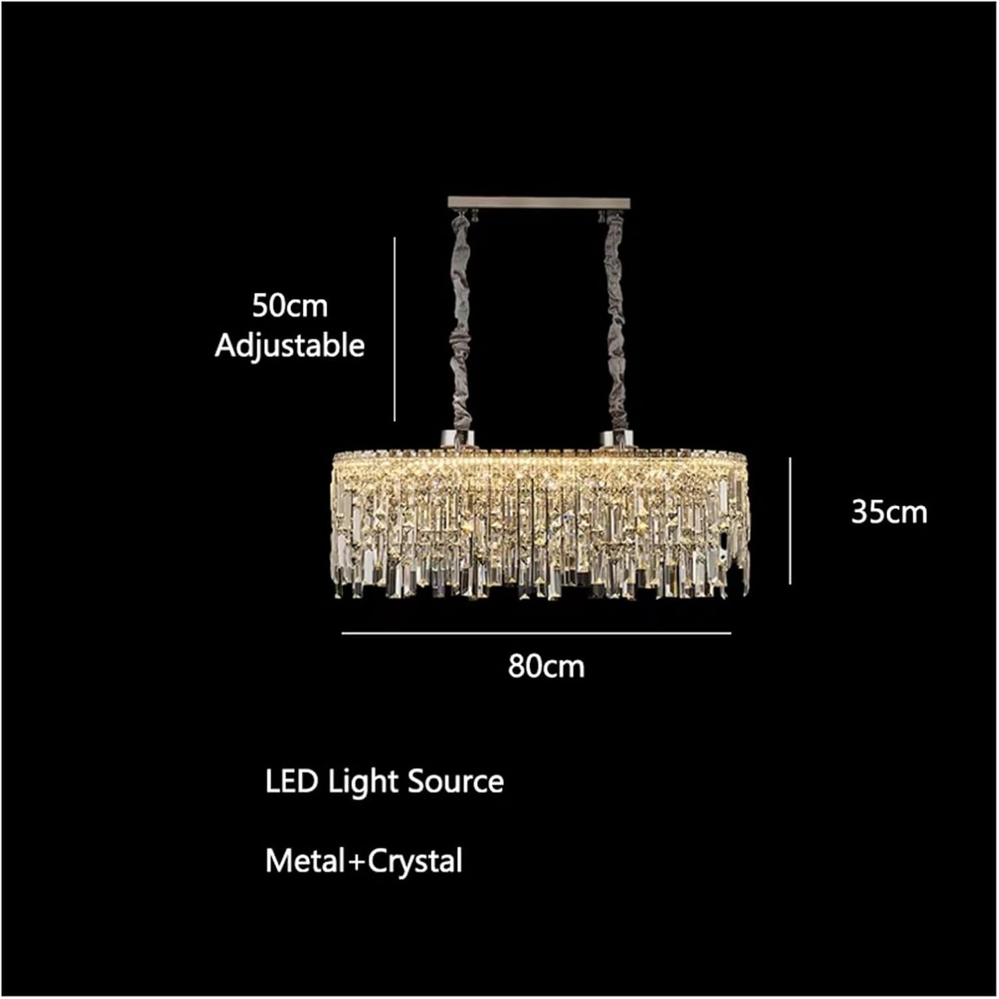 Modern Crystal Chandelier with Metal Frame for Elegant Home Lighting