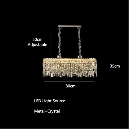 Modern Crystal Chandelier with Metal Frame for Elegant Home Lighting