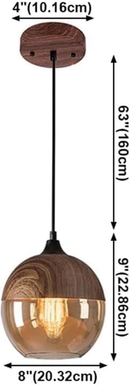 💡✨ Wood Grain Pendant Ceiling Light | Modern Minimalist Hanging Lamp 🏡🌙