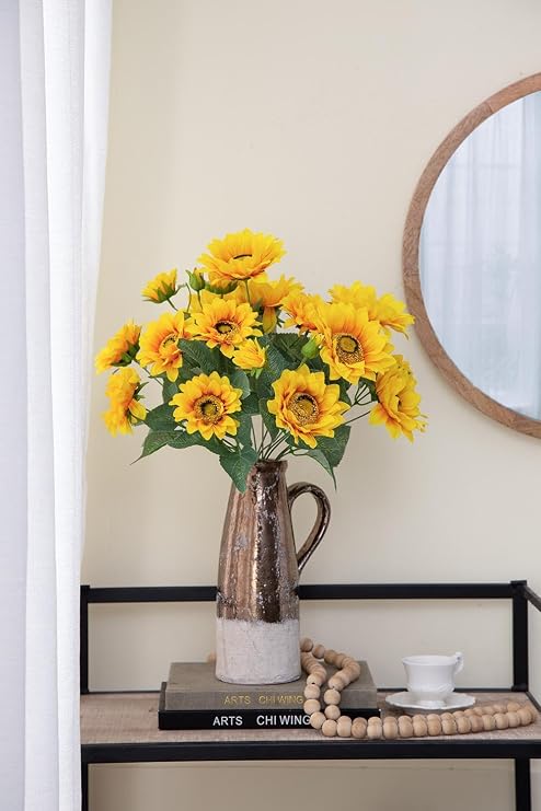 🌻✨ Modern Sunflower Decorative Accent Sculpture | Minimalist Room Ornament 🌿💫