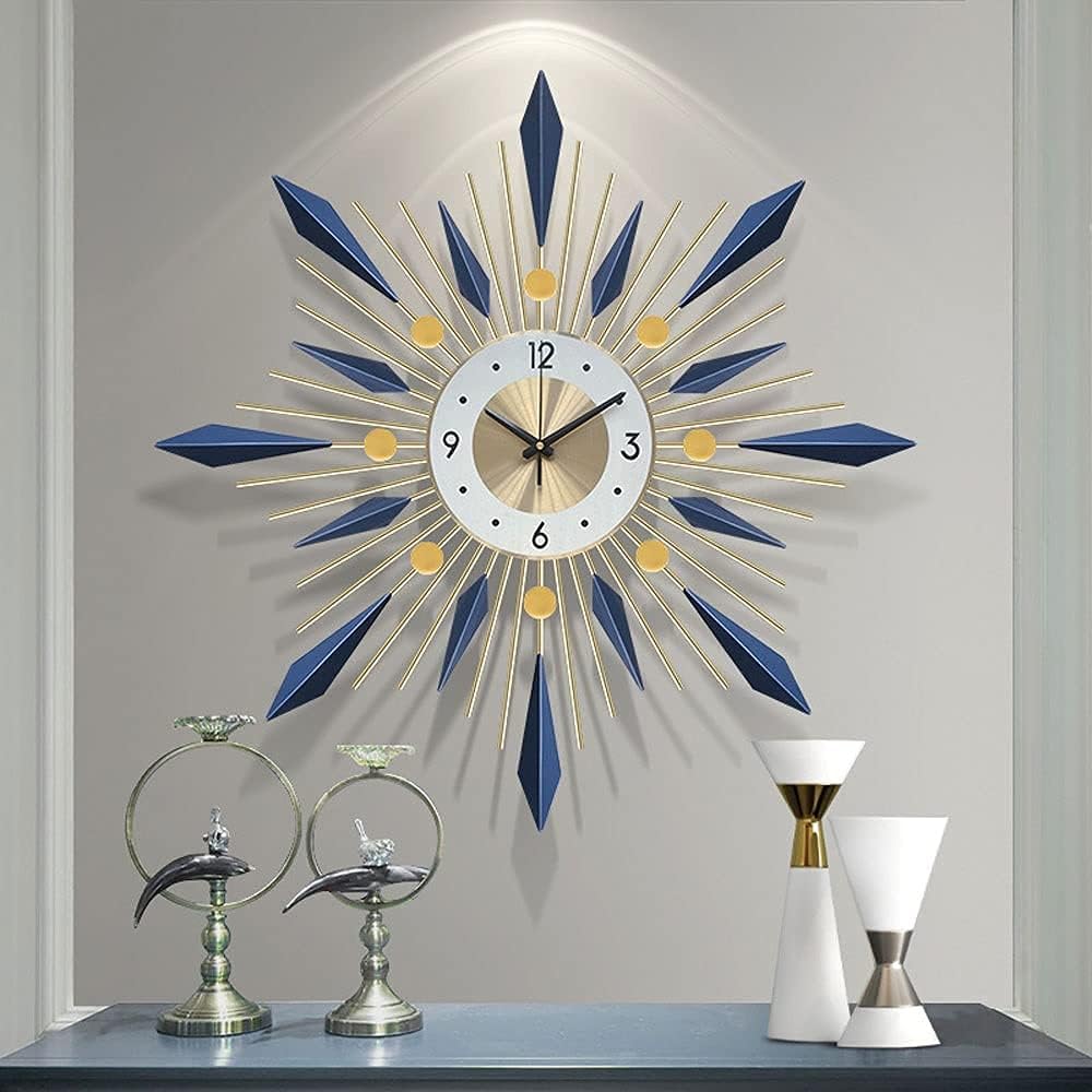 Large Round Wall Clock with Silent Movement and Easy Read Display