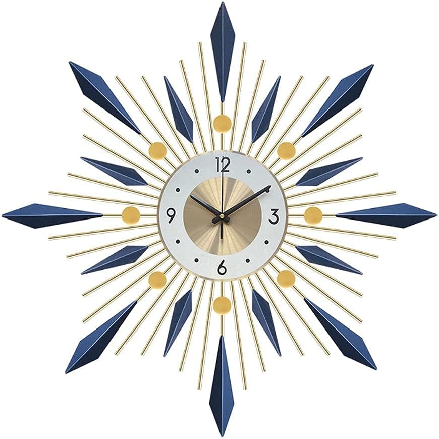 Large Round Wall Clock with Silent Movement and Easy Read Display
