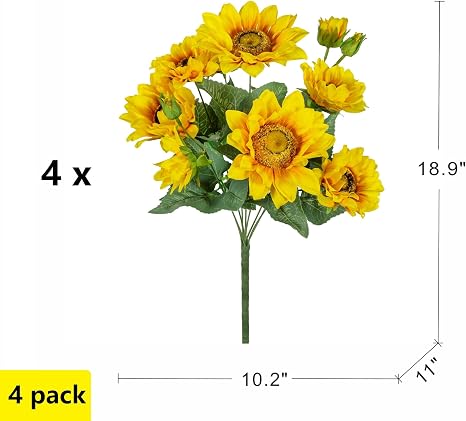 🌻✨ Modern Sunflower Decorative Accent Sculpture | Minimalist Room Ornament 🌿💫