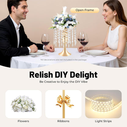 💎 Crystal Centerpiece Stand ✨ | Elegant Wedding Table Decor 💍🌿