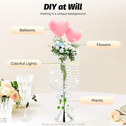 💎✨ Crystal Wedding Centerpiece Decor | Elegant Table Vase Ornament 🏡💫