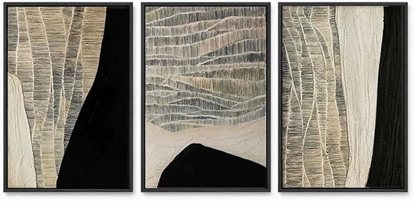 🎨✨ Abstract Wall Art Painting 🖤 | Textured Hand-Painted Canvas 🏡💫v