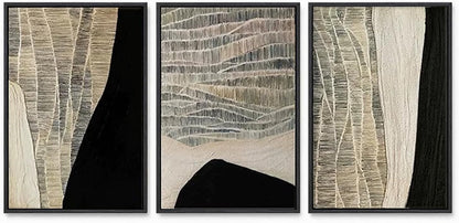 🎨✨ Abstract Wall Art Painting 🖤 | Textured Hand-Painted Canvas 🏡💫v