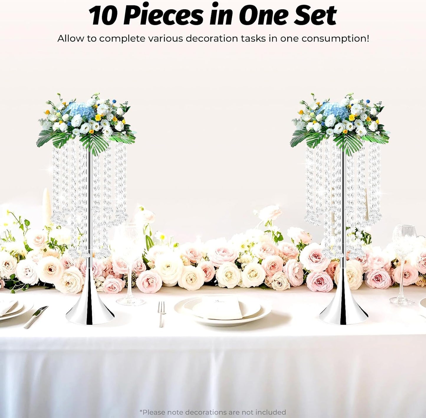 💎✨ Crystal Wedding Centerpiece Decor | Elegant Table Vase Ornament 🏡💫