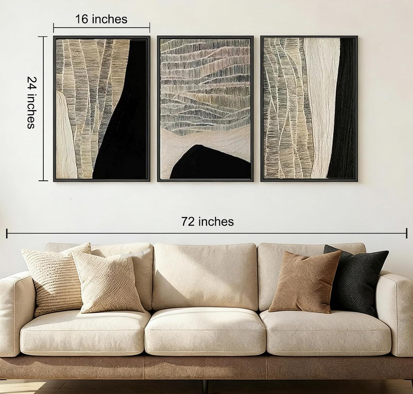 🎨✨ Abstract Wall Art Painting 🖤 | Textured Hand-Painted Canvas 🏡💫v