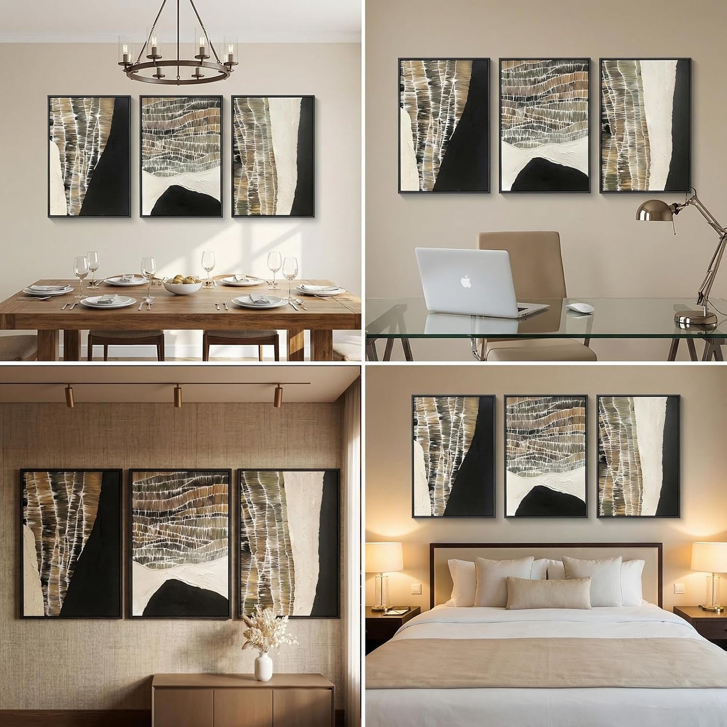 🎨✨ Abstract Wall Art Painting 🖤 | Textured Hand-Painted Canvas 🏡💫v