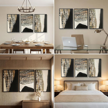 🎨✨ Abstract Wall Art Painting 🖤 | Textured Hand-Painted Canvas 🏡💫v