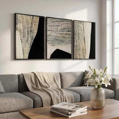 🎨✨ Abstract Wall Art Painting 🖤 | Textured Hand-Painted Canvas 🏡💫v
