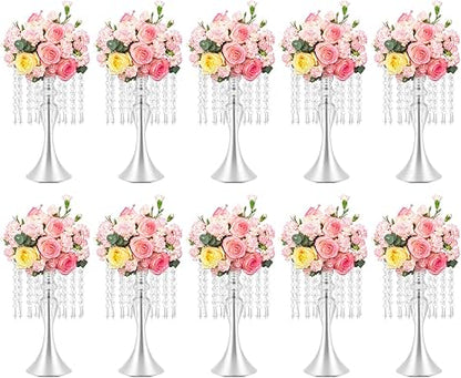 💎 Crystal Centerpiece Stand ✨ | Elegant Wedding Table Decor 💍🌿