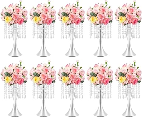 💎 Crystal Centerpiece Stand ✨ | Elegant Wedding Table Decor 💍🌿