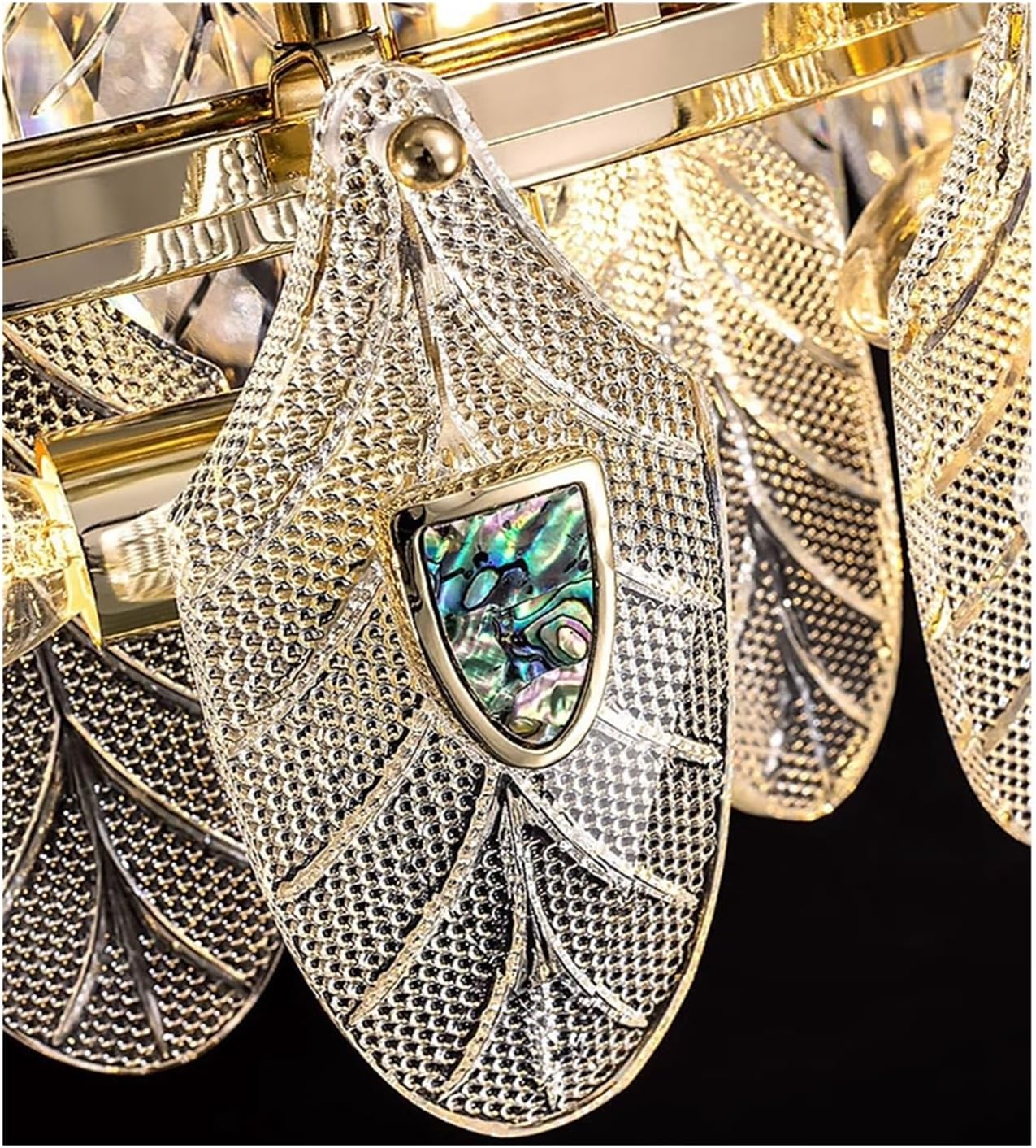 Modern Crystal Pendant Light with Remote Control Dimming and Adjustable Lighting Modes