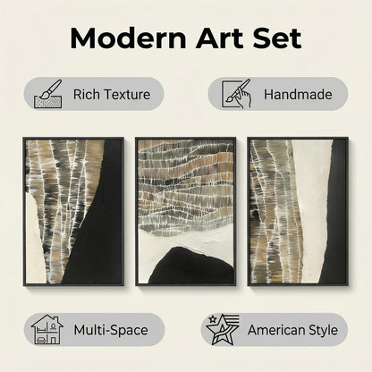 🎨✨ Abstract Wall Art Painting 🖤 | Textured Hand-Painted Canvas 🏡💫v