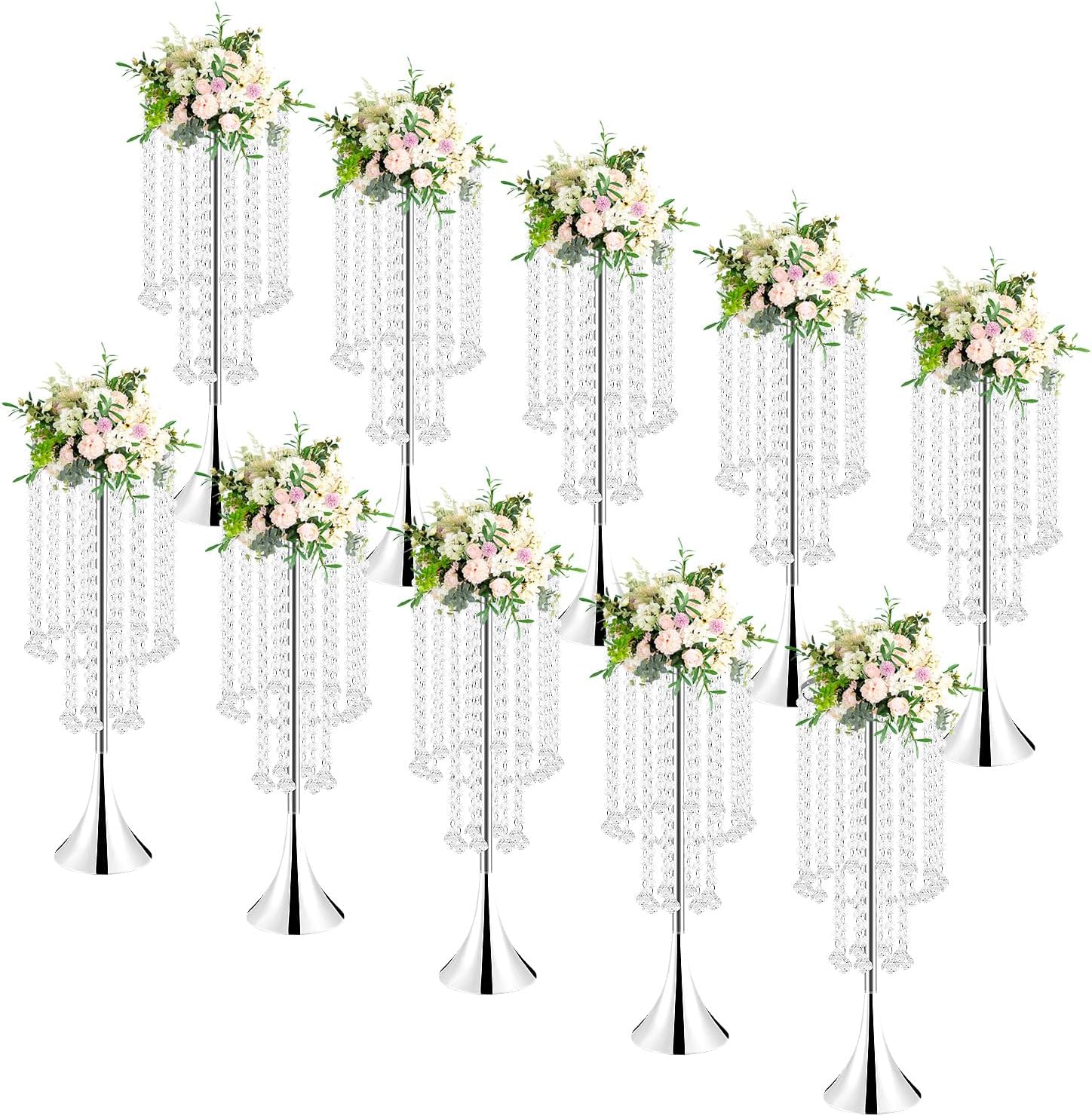 💎✨ Crystal Wedding Centerpiece Decor | Elegant Table Vase Ornament 🏡💫